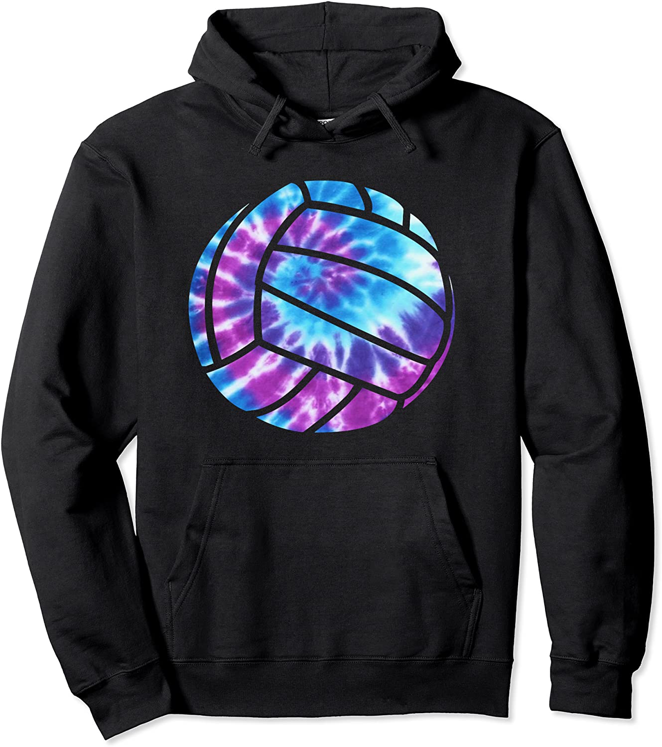 Volleyball Tie Dye Blue Purple Teenage Girls Perfect Gift Pullover Hoodie