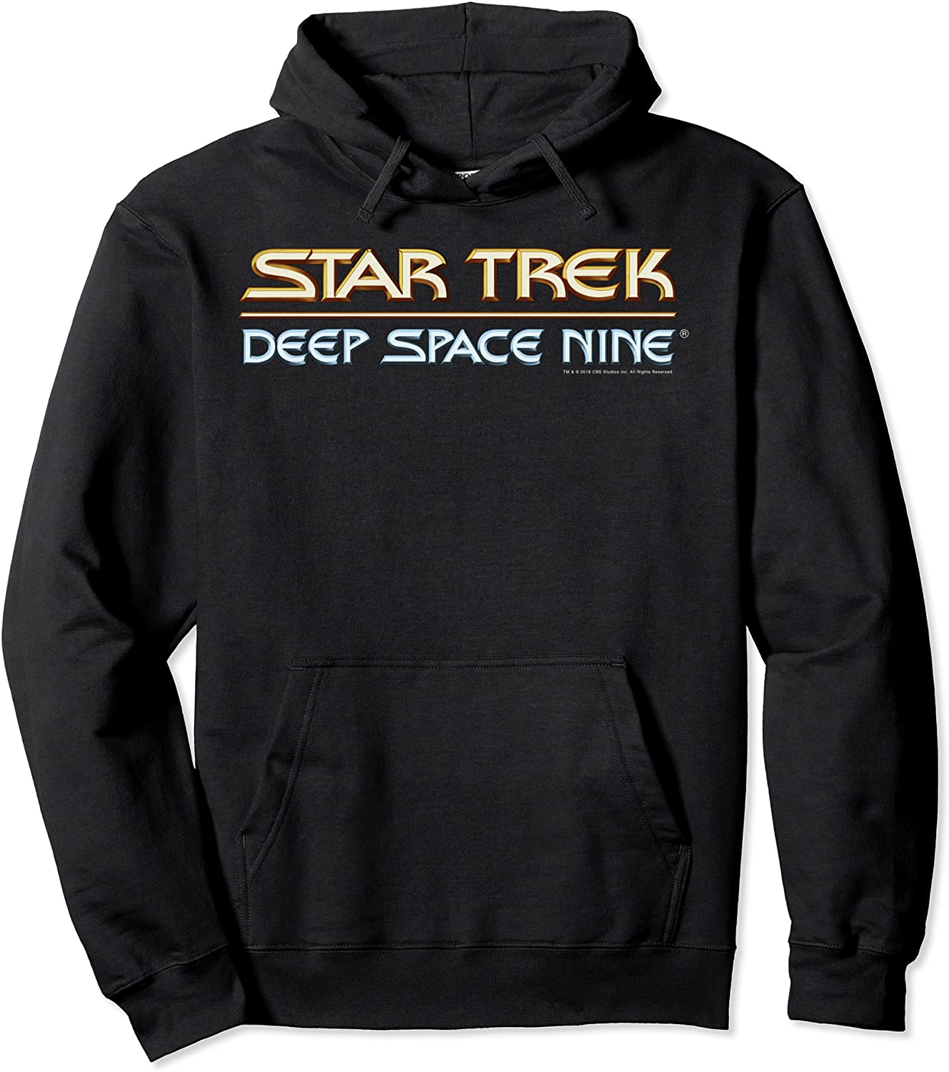 Star Trek DS9 Deep Space Nine Chrome Logo Graphic Hoodie