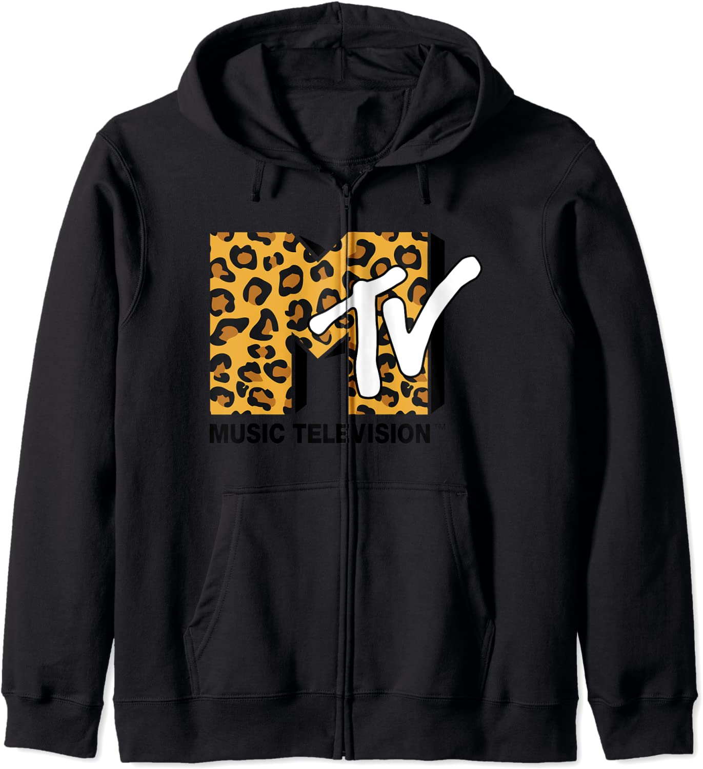 Classic Mtv Logo Leopard Print Hoodie