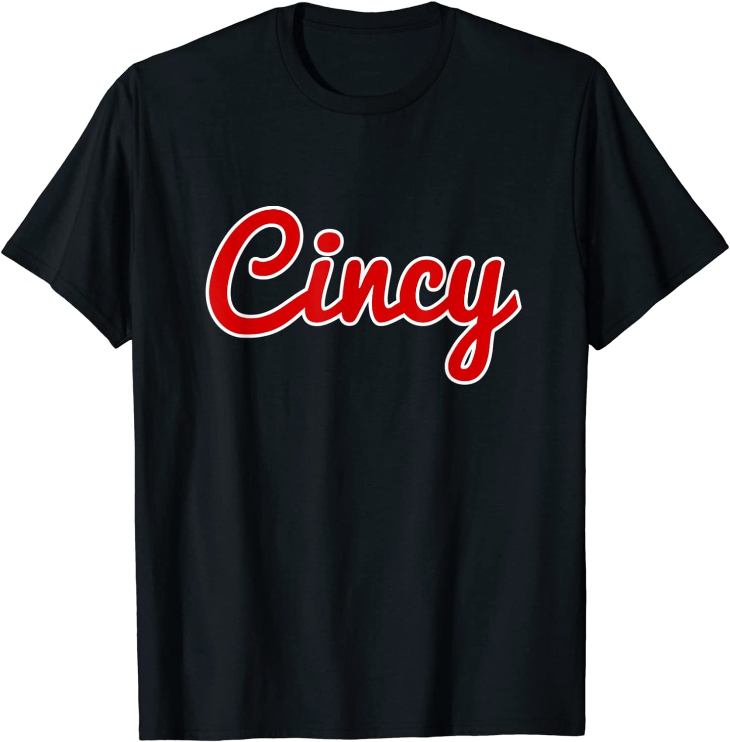Cincinnati Ohio Classic Red Script Cincy City T Shirt