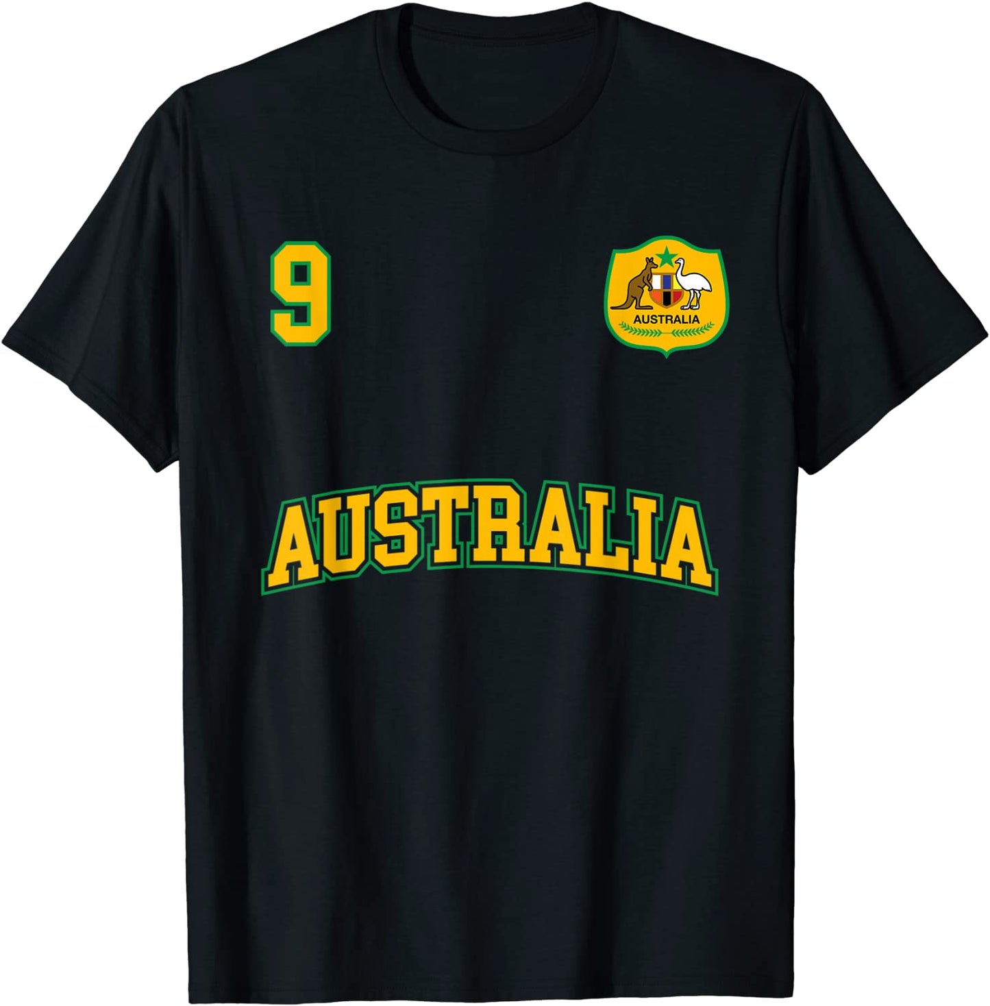 Australia Soccer Shirt No 9 BACK Australian Sports Team