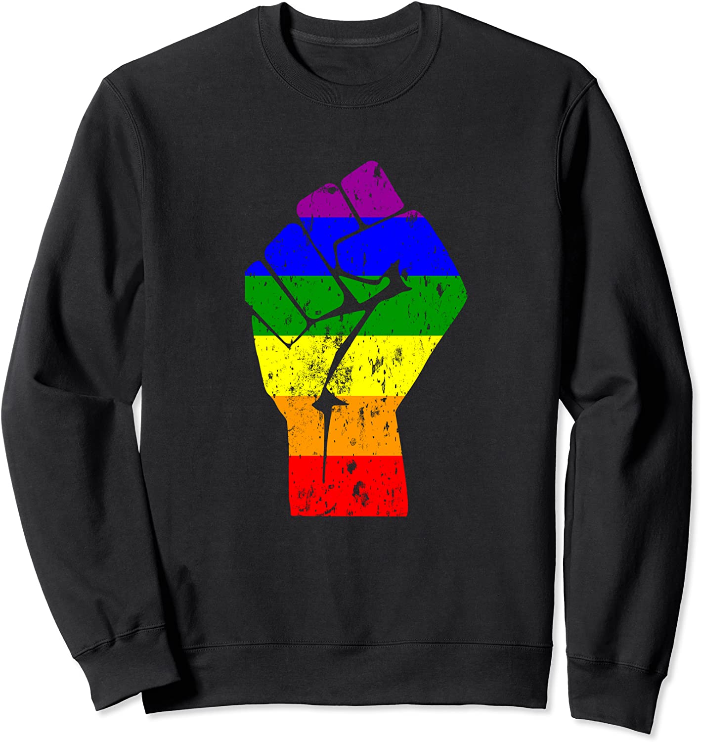 Resist Fist Rainbow Flag Gay Pride Sweatshirt