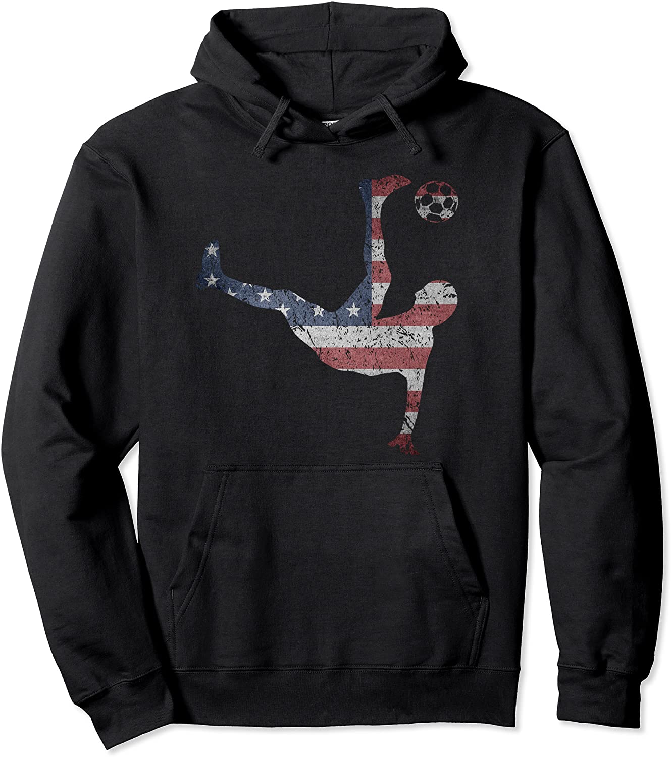 US National Team Bicycle Kick American Flag Soccer Hoodie