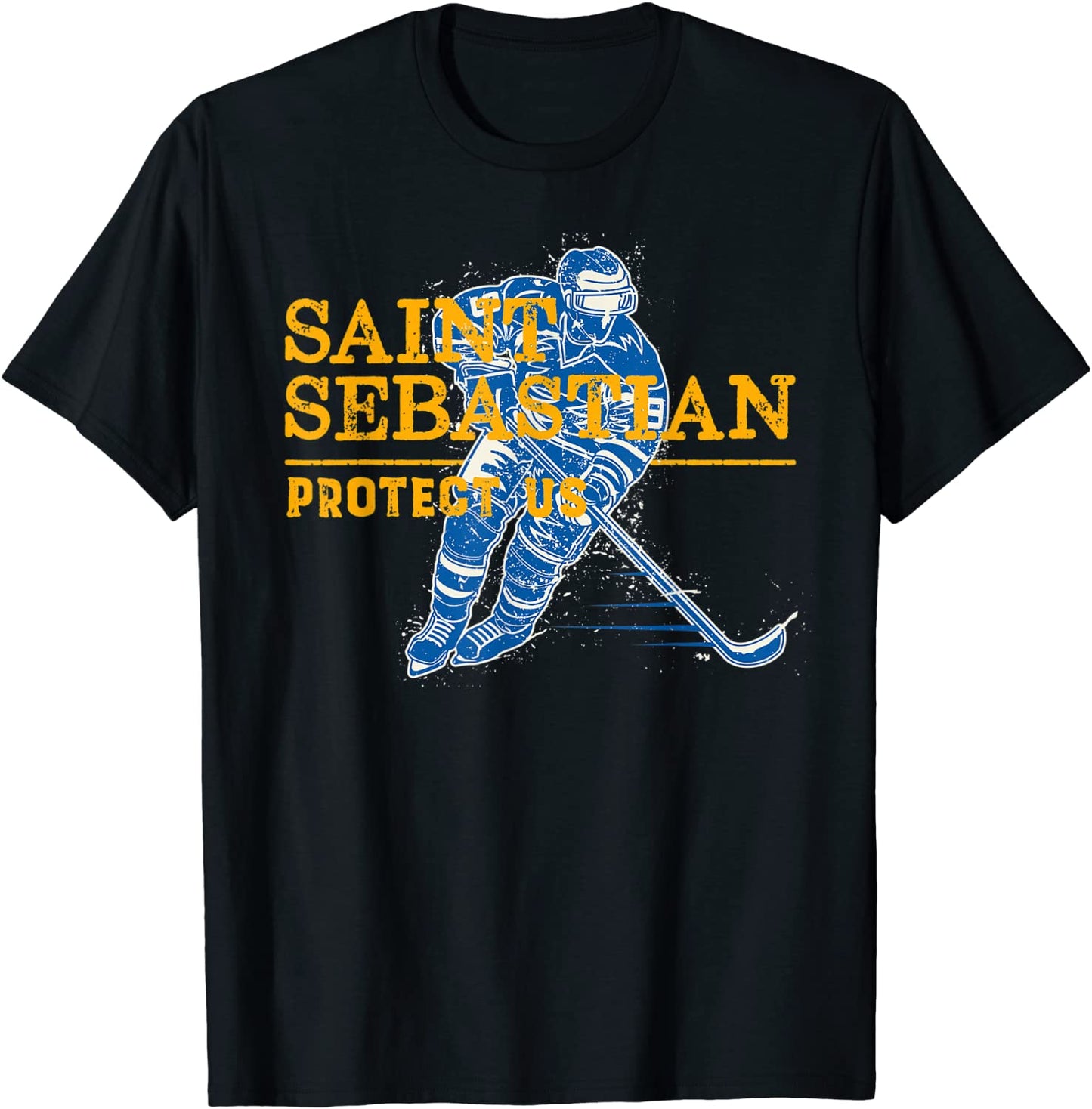 St Sebastian Hockey Patron Saint of Sports Athletes Men T-Shirt