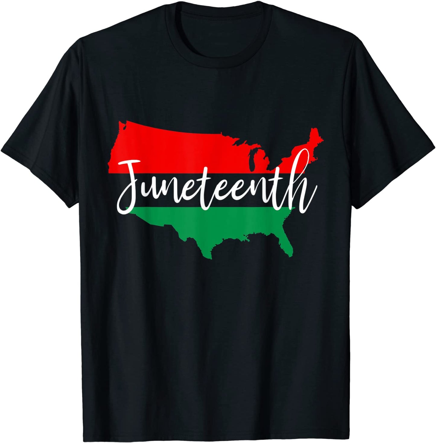 Juneteenth Celebrate Black Freedom USA Map Black History T-Shirt