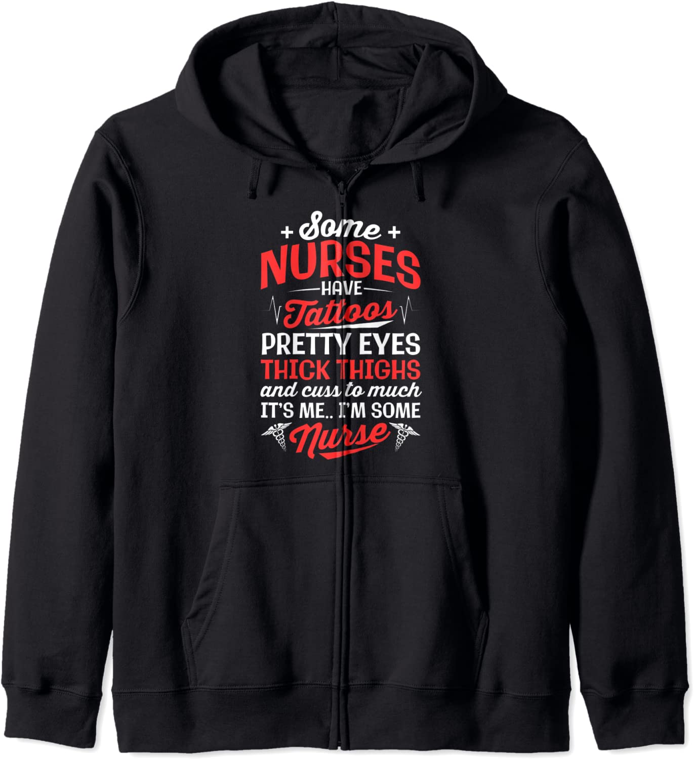Some Nurse Have Tattoos Women Nursing Funny RN LPN CNA Gift Hoodie
