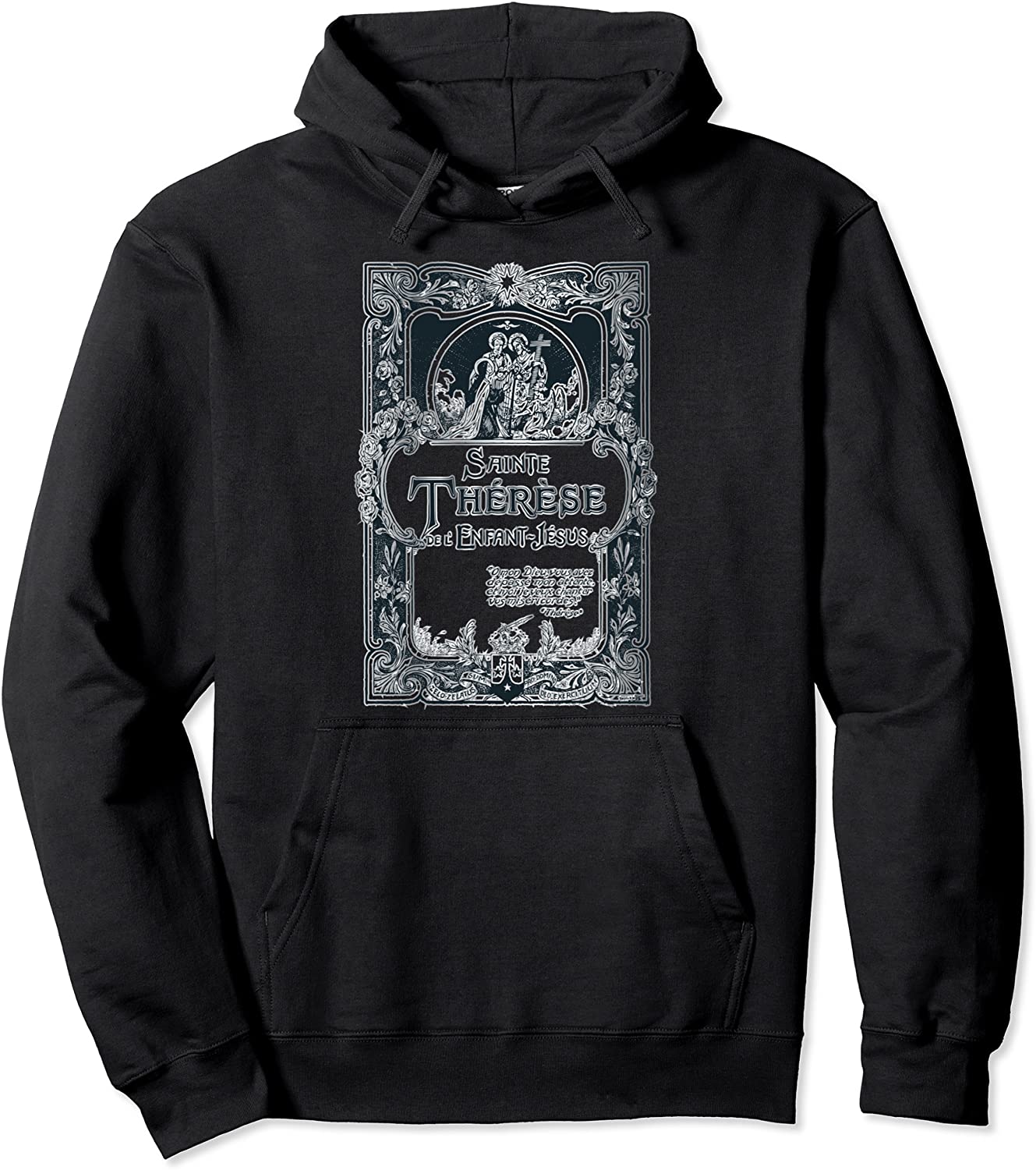 St Therese of Lisieux Art Vintage French Little Flower Pullover Hoodie