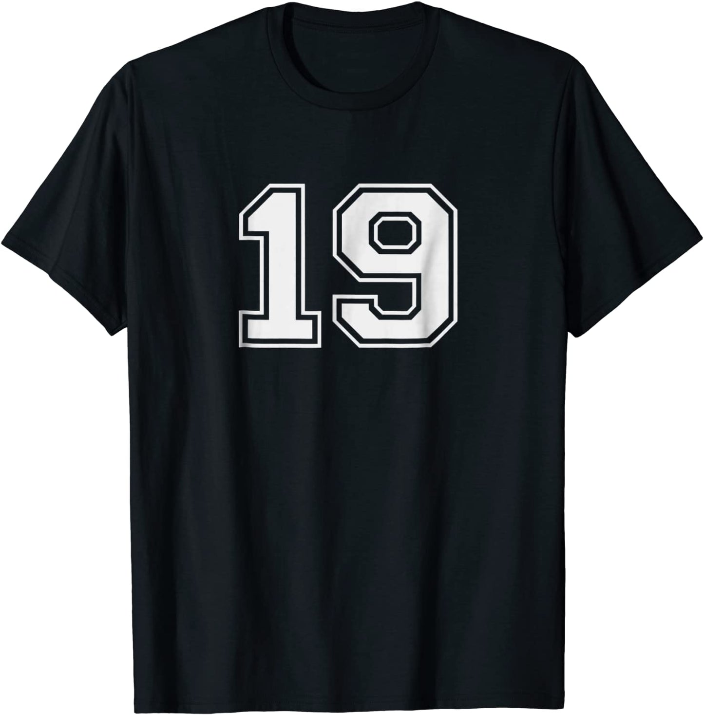 19 Sports Jersey Number T-Shirt for Fan or Player 19