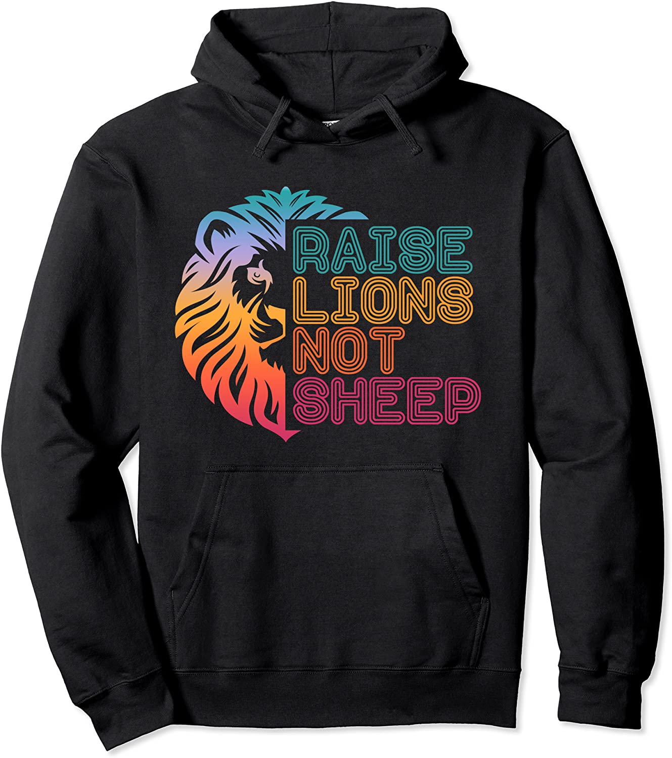 Not Sheep Be a Patriot American USA Party Raise Lions Gifts Pullover Hoodie