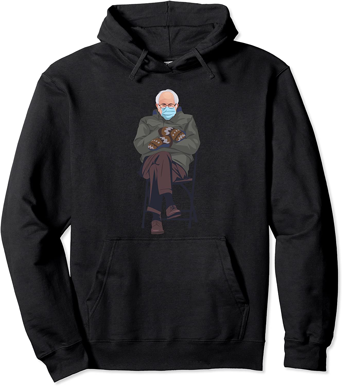 Bernie Sanders Funny Mittens Sitting Inauguration Meme Pullover Hoodie