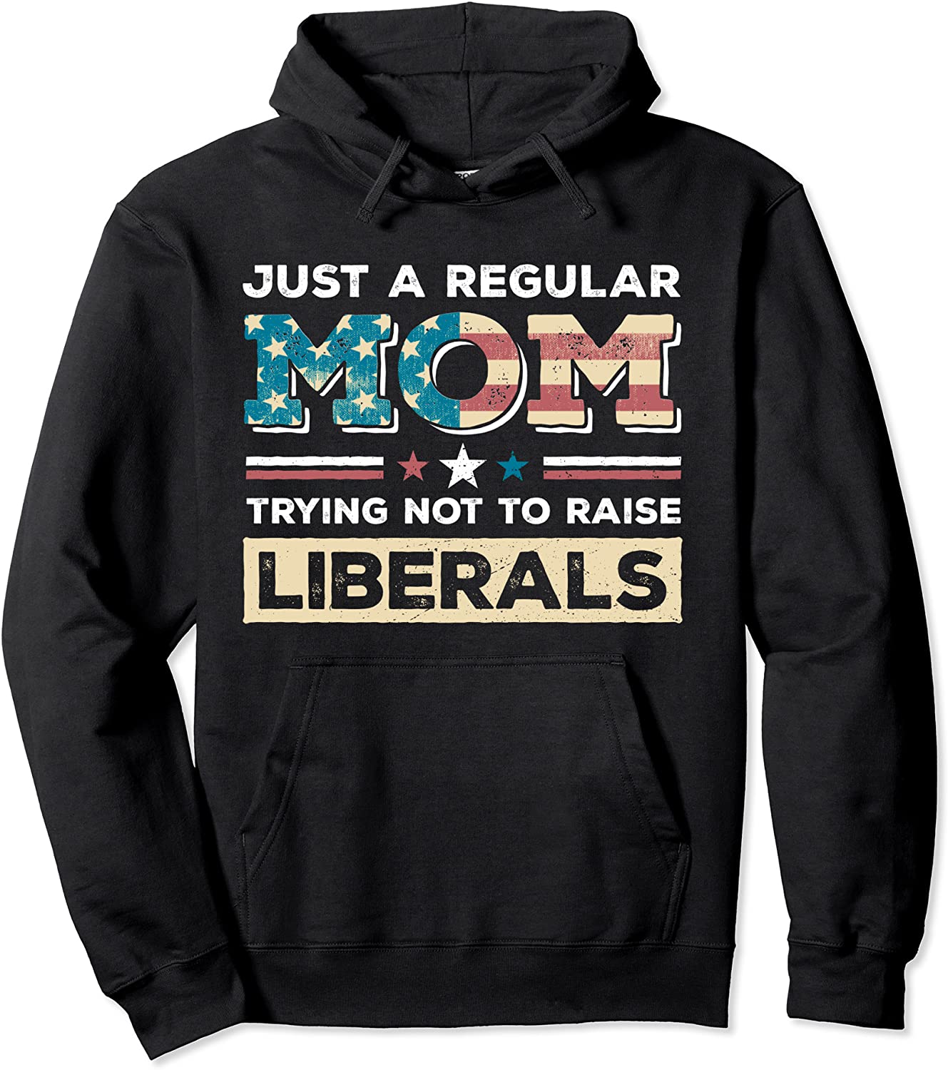 Just A Regular Mom Trying Not To Raise Liberals Republican Pullover Hoodie