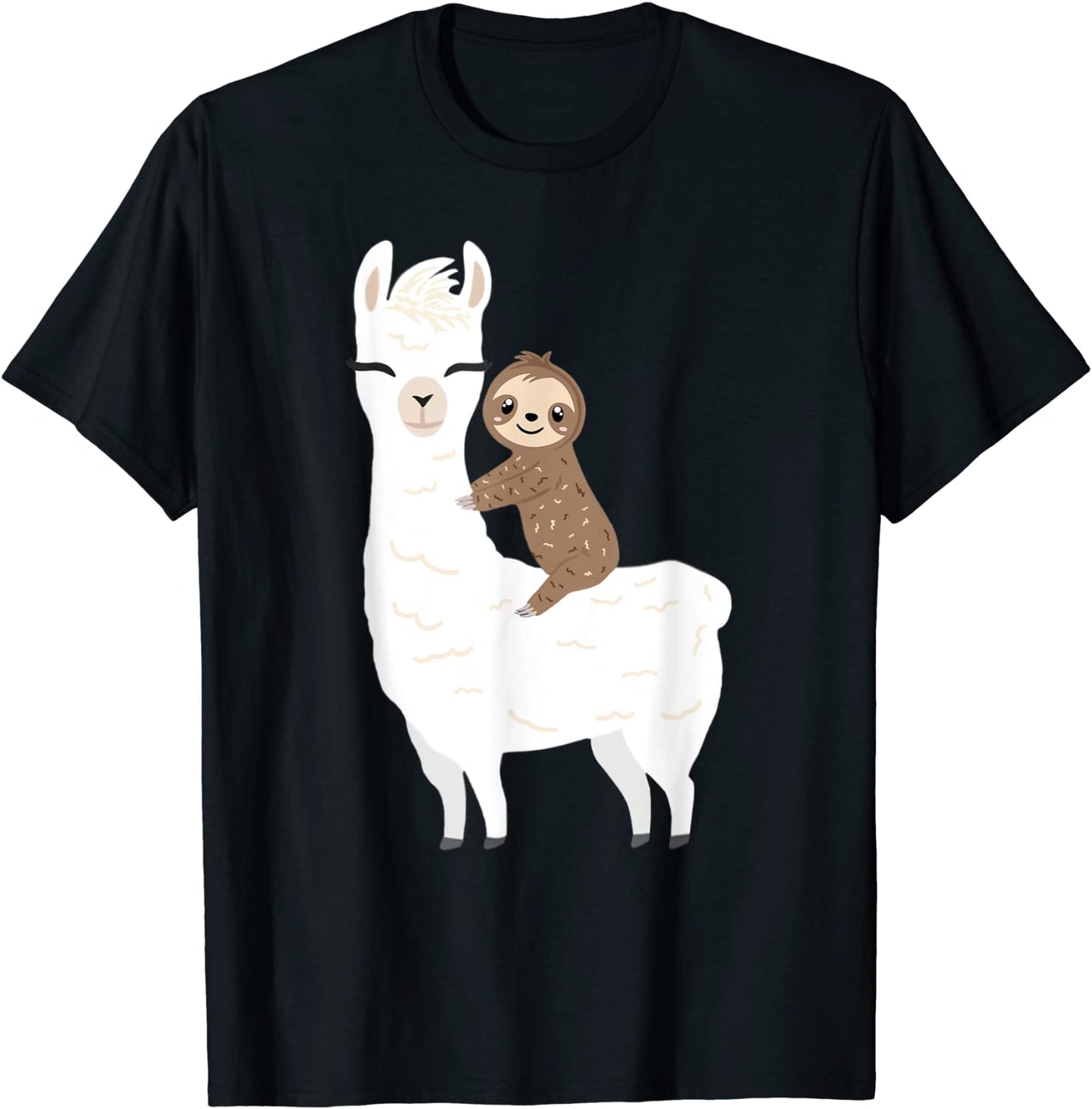 Sloth Riding Llama funny Gift Shirt Birthday Boy Girl Kids T-Shirt
