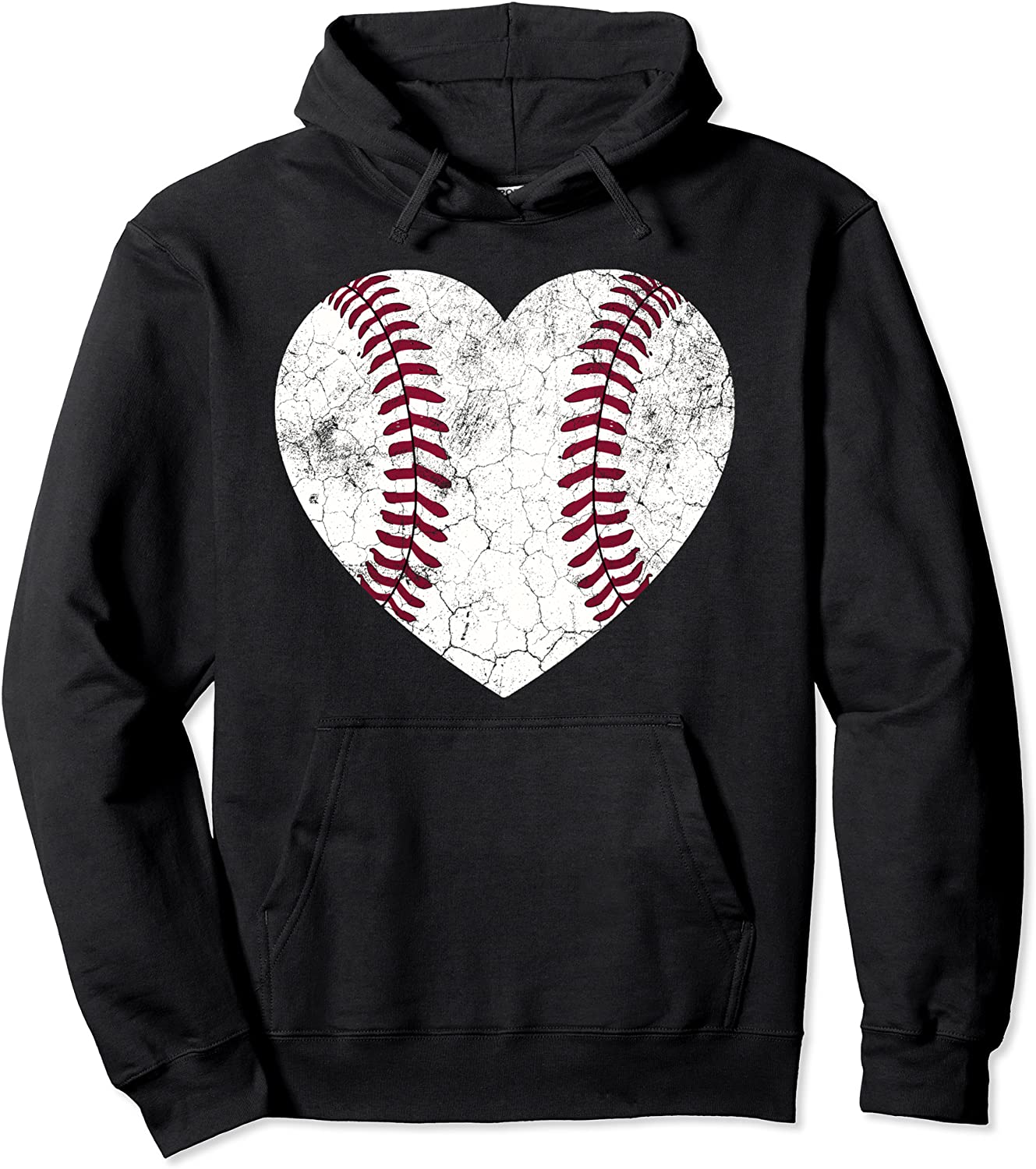 Baseball Heart Fun Mom Dad Men Women Softball Wife Pullover Hoodie
