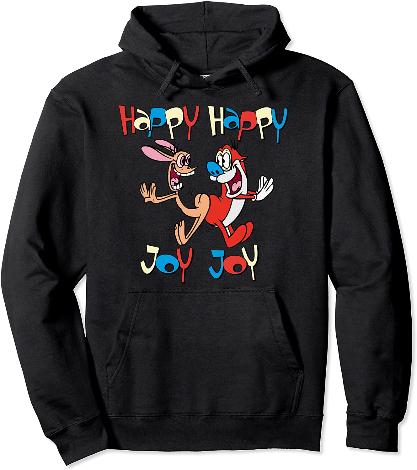 Nickelodeon Ren and Stimpy Happy Happy Joy Joy Dance Pullover Hoodie
