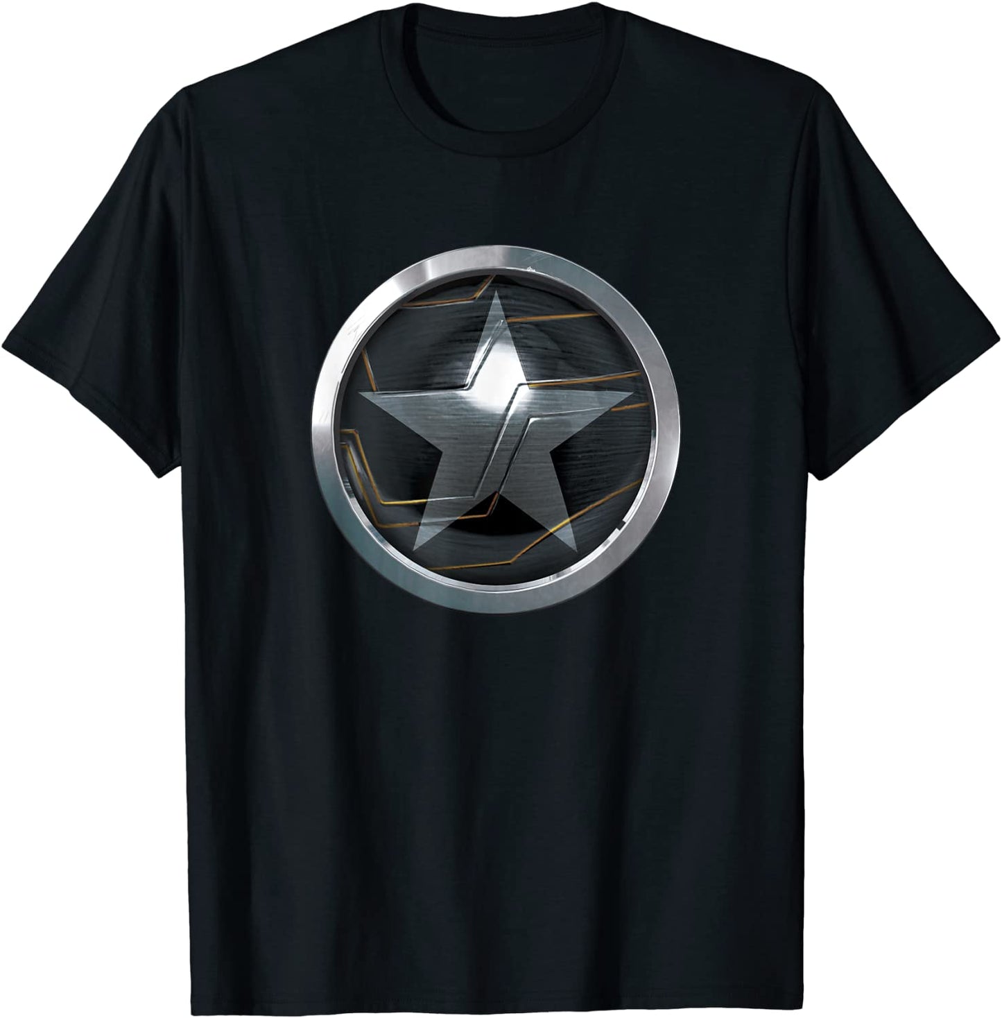 Marvel The Falcon And The Winter Soldier Bucky Shield Badge T-Shirt