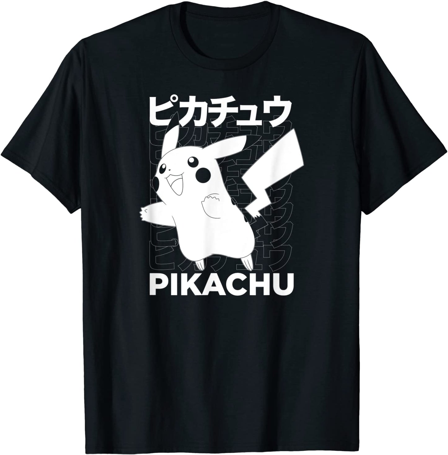 Pokemon Pikachu Kanji Pigment T-Shirt