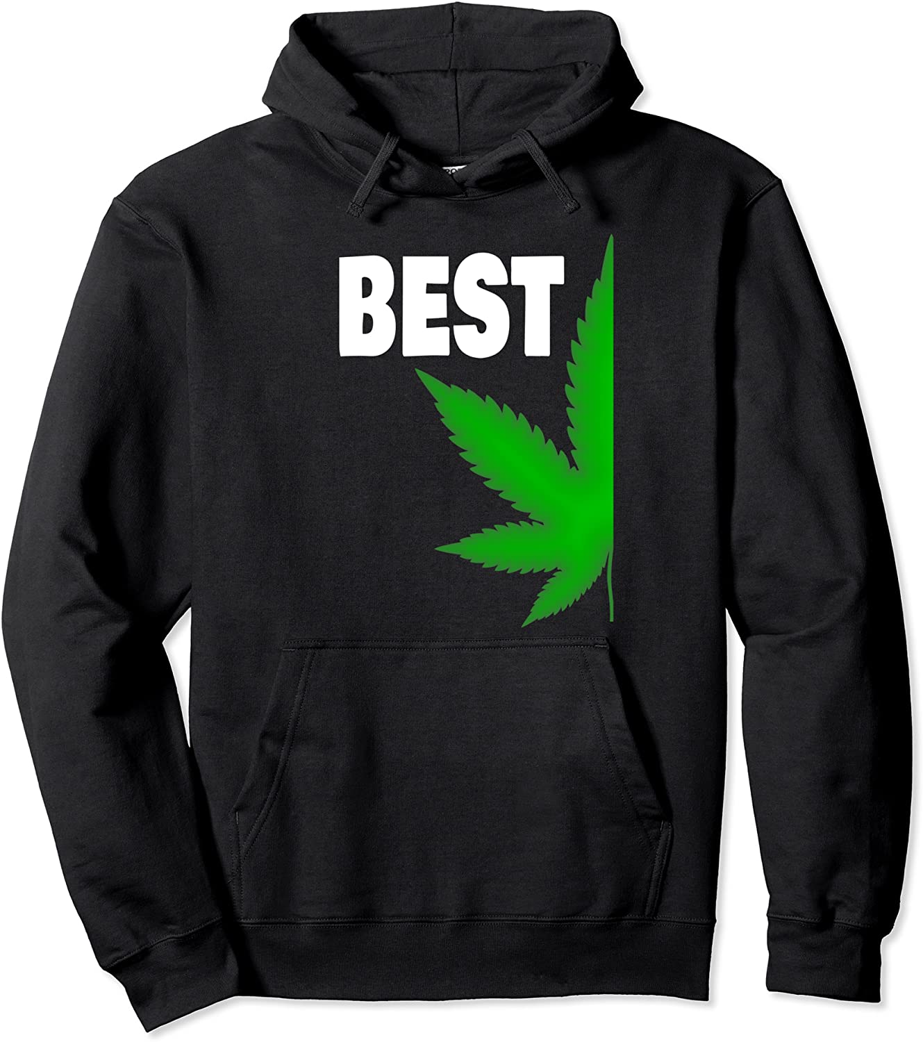 Couples Matching Best Buds BFF Marijuana Leaf Weed Gift Pullover Hoodie
