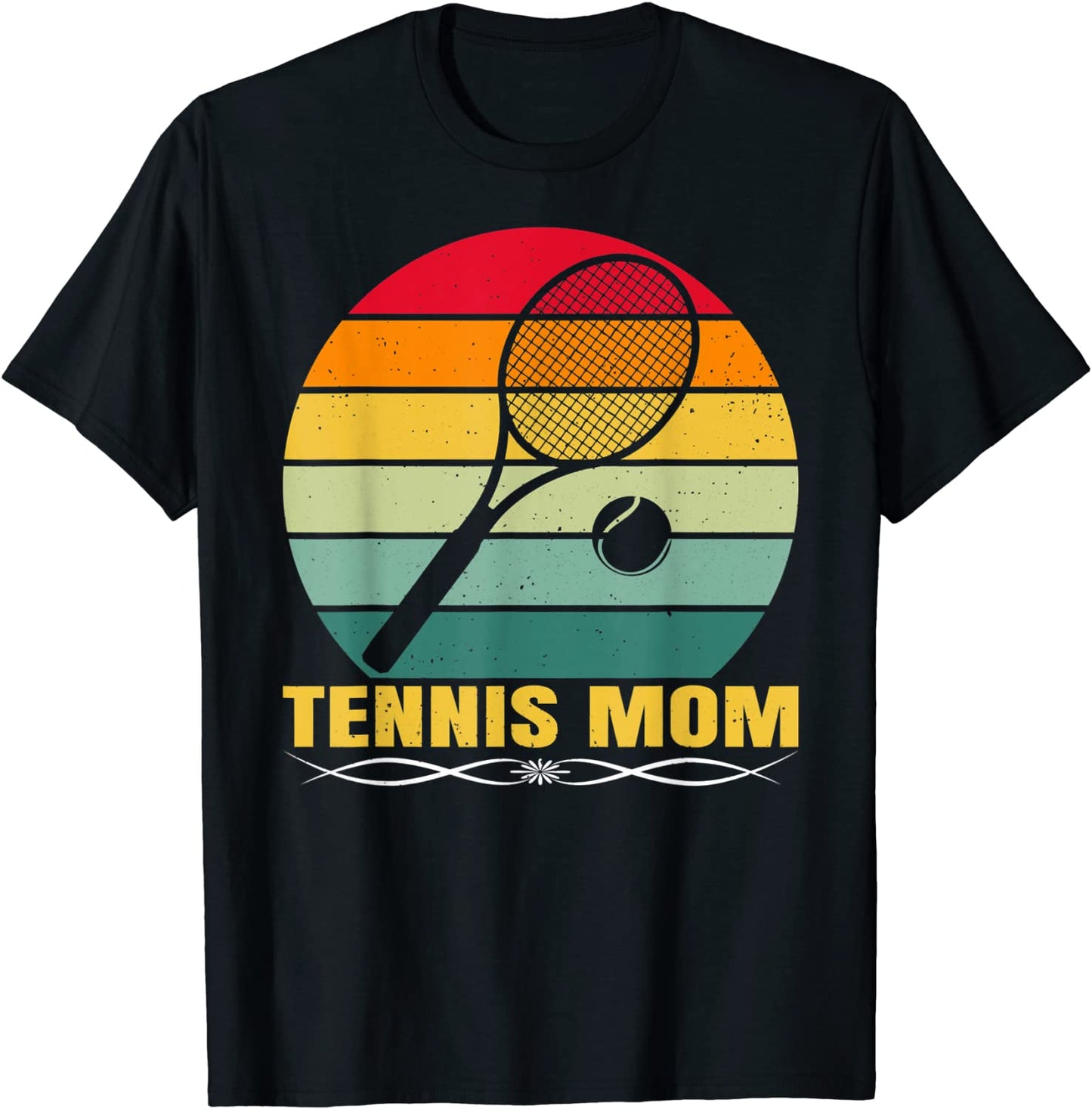 Vintage Tennis Shirt Tennis Sports Lover Mom Mothers Day T-Shirt