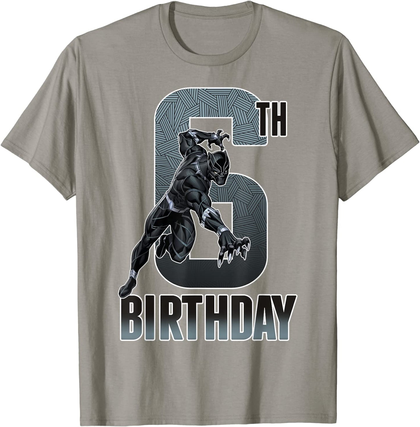 Marvel Black Panther Action Pose 6th Birthday Graphic Tee