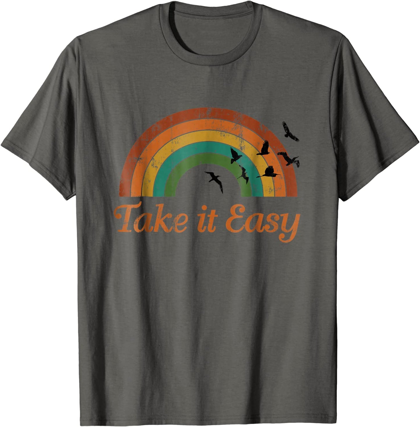 Vintage Retro Weathered look Take it Easy Tee