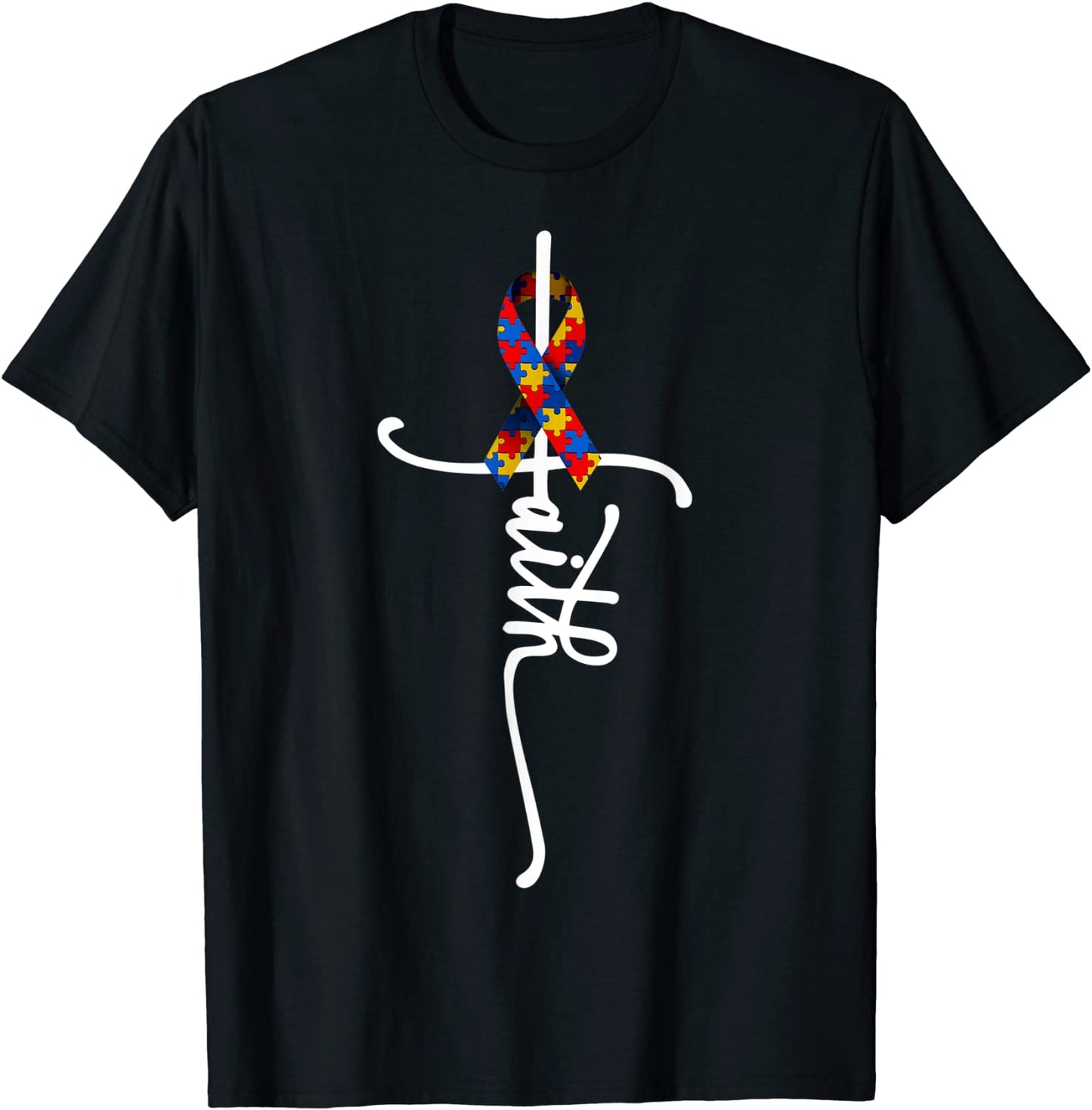Autism Faith Cross Autism Autistic Gifts Autism Awareness T-Shirt
