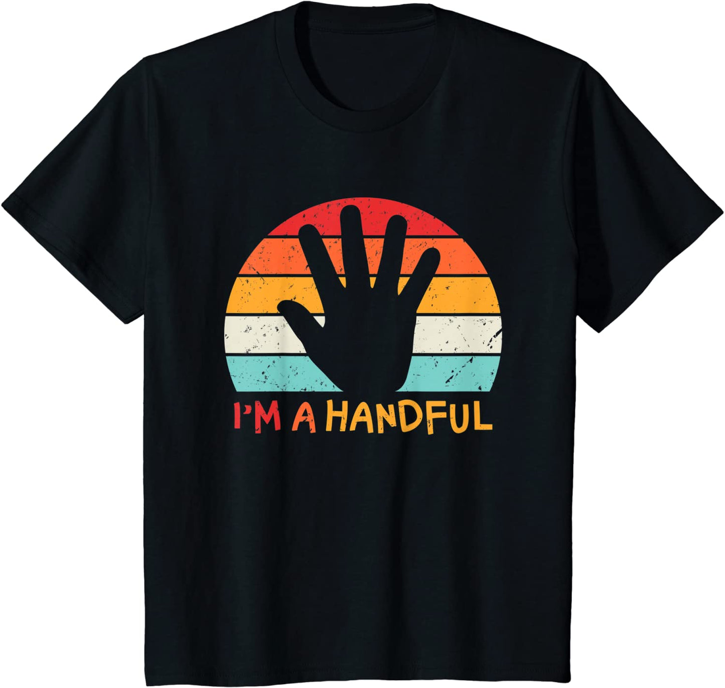 Kids Im a Handful Five Year Old Vintage 5th Birthday Tee Youth T-Shirt