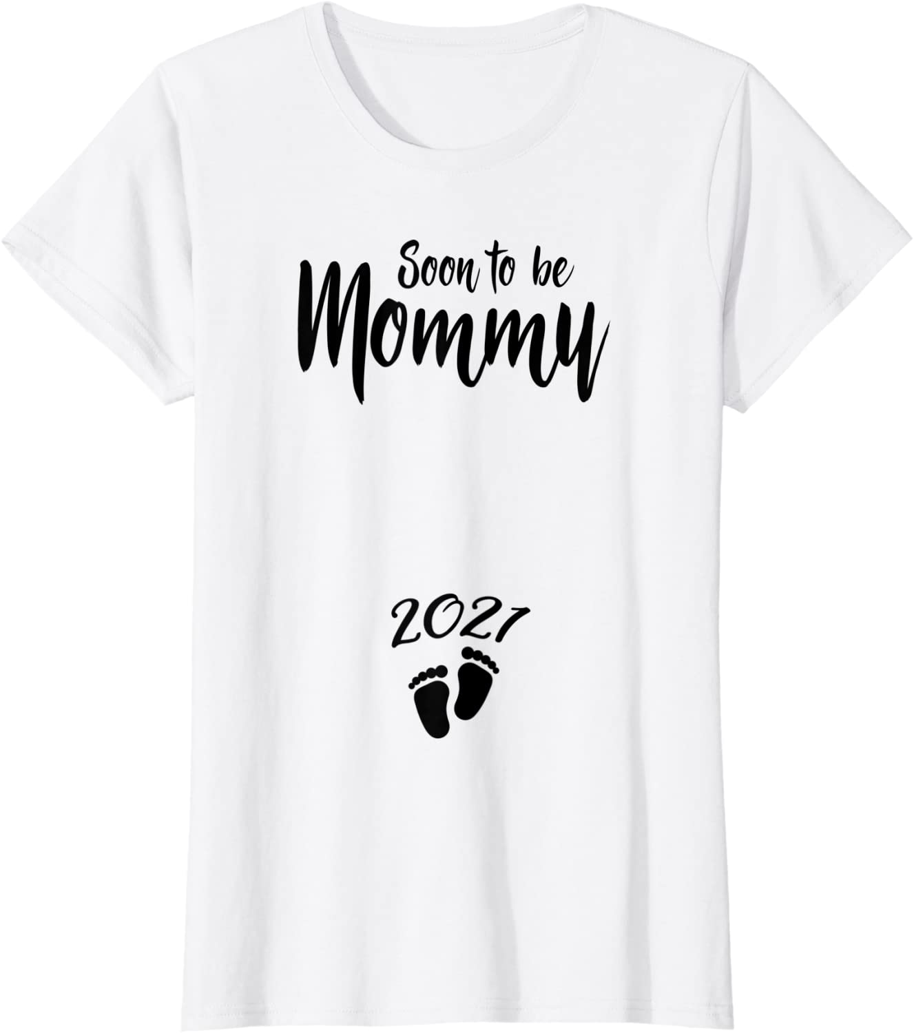 Womens Mom Soon To Be Mommy 2021 Mother Pregnant Kids Mothers Day T-Shirt