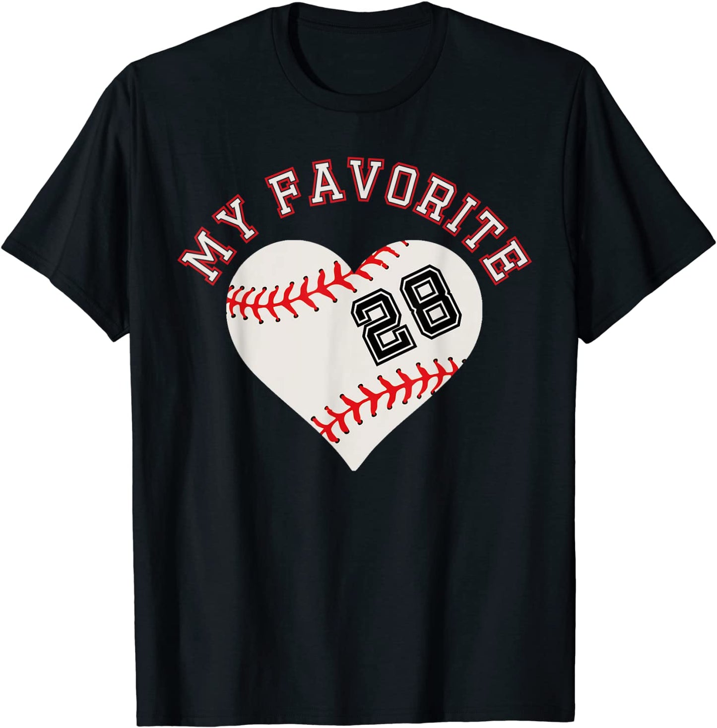 Baseball Player 28 Jersey Outfit No 28 Sports Fan Gift T-Shirt
