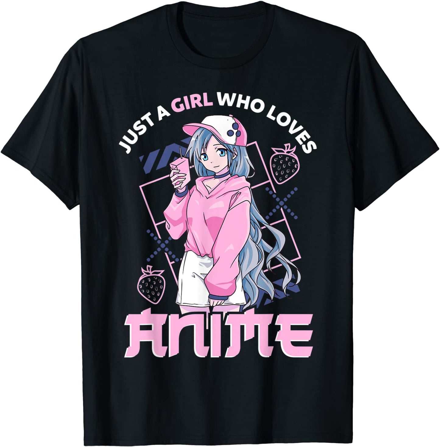 Anime Merch Just A Girl Who Loves Anime Clothes Teen Girls T-Shirt