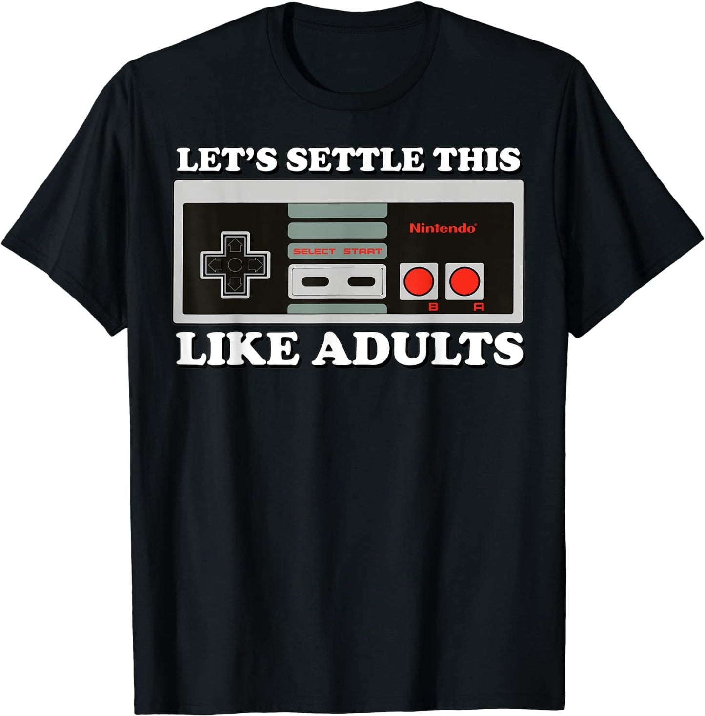 Nintendo NES Controller Lets Settle This Graphic T-Shirt T-Shirt
