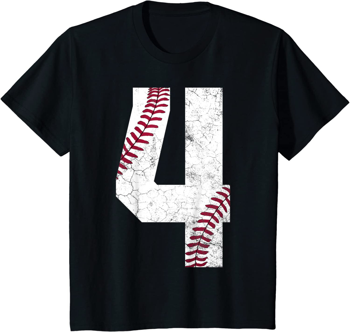 Kids 4th Birthday Baseball Shirt Boys Kids Four 4 2017 T-Shirt