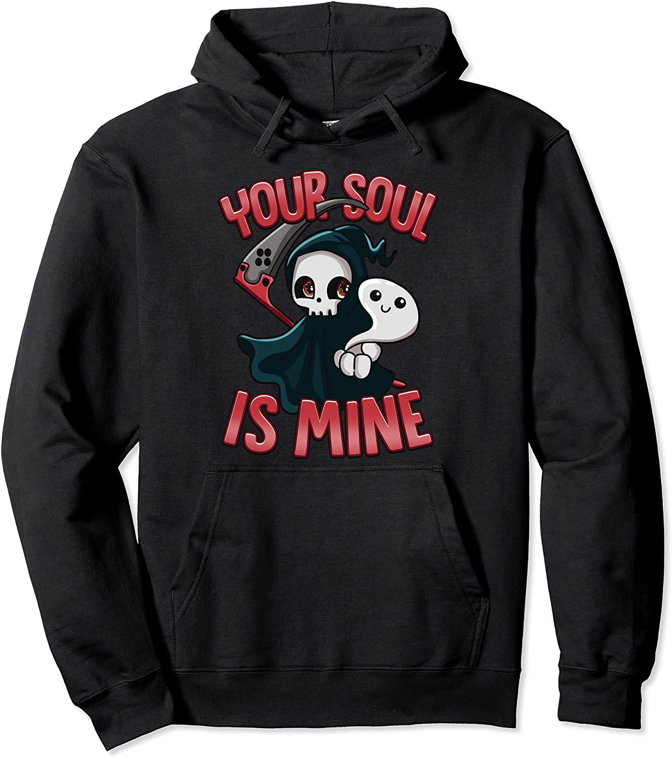 Pastel Goth Grim Reaper Soul Mine Aesthetic Pullover Hoodie