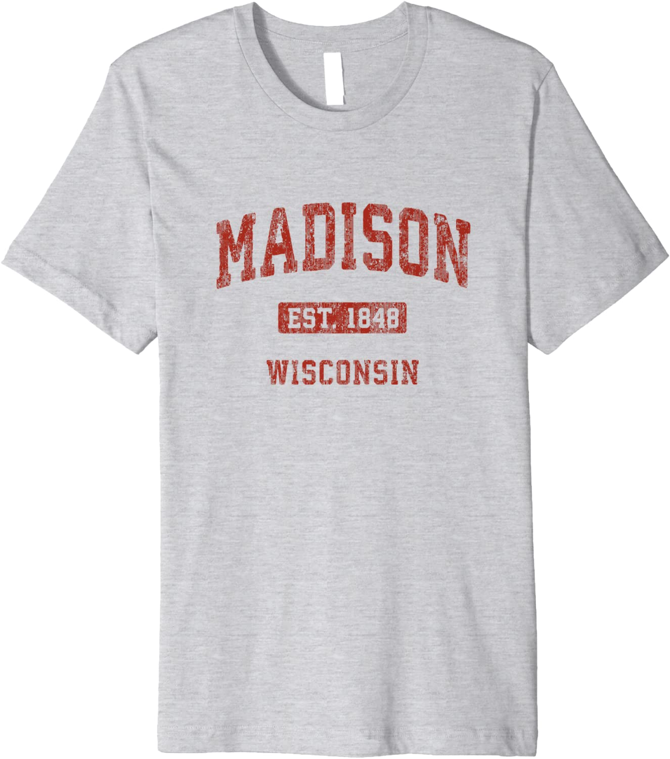 Madison Wisconsin WI Vintage Athletic Sports Design Premium T-Shirt