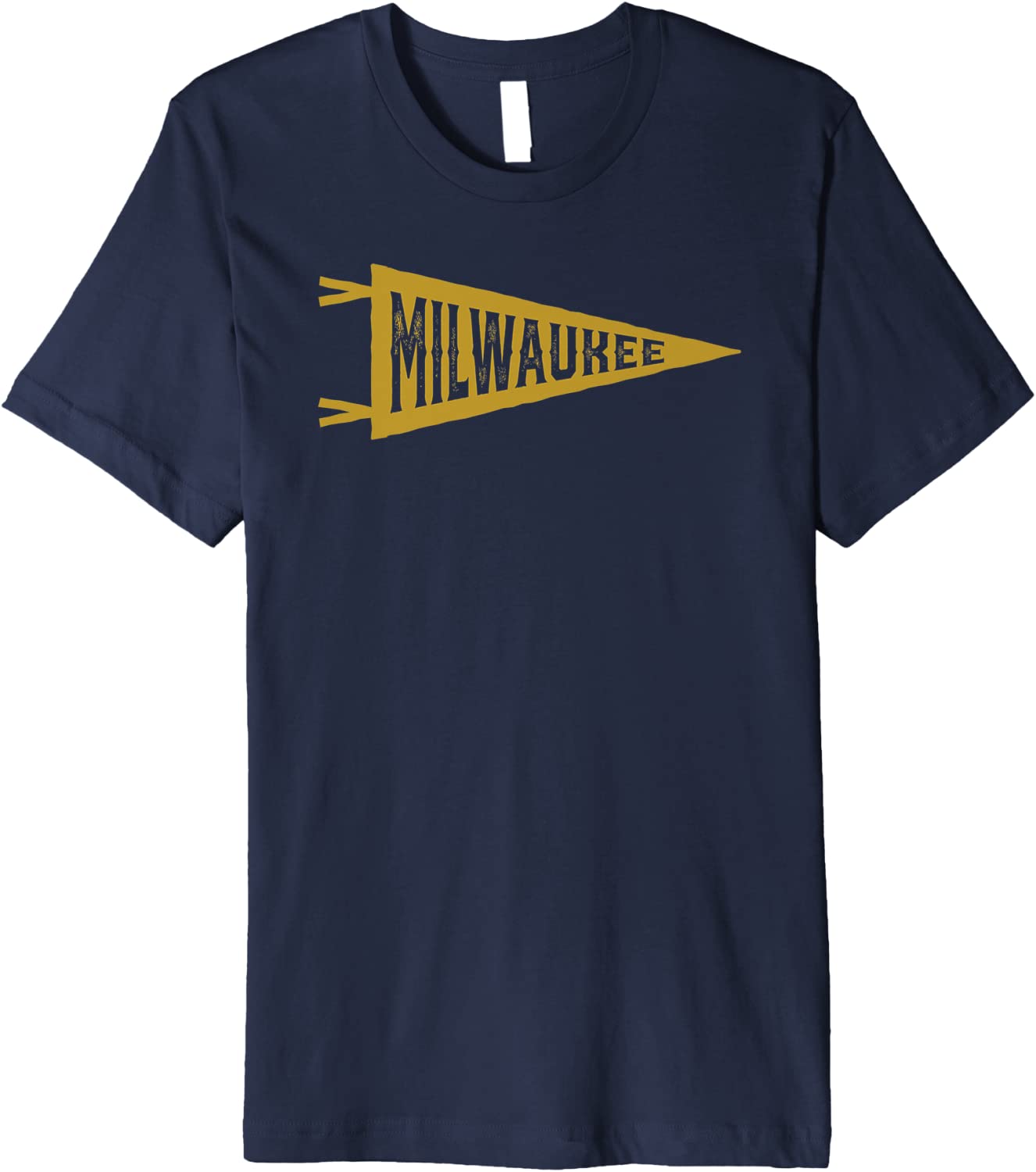 Milwaukee MKE Vintage Baseball Sports Pennant Premium T-Shirt