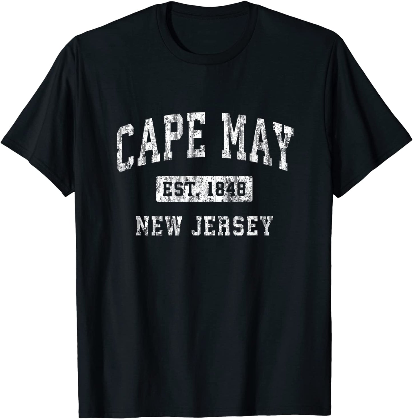Cape May New Jersey NJ Vintage Established Sports Design T-Shirt