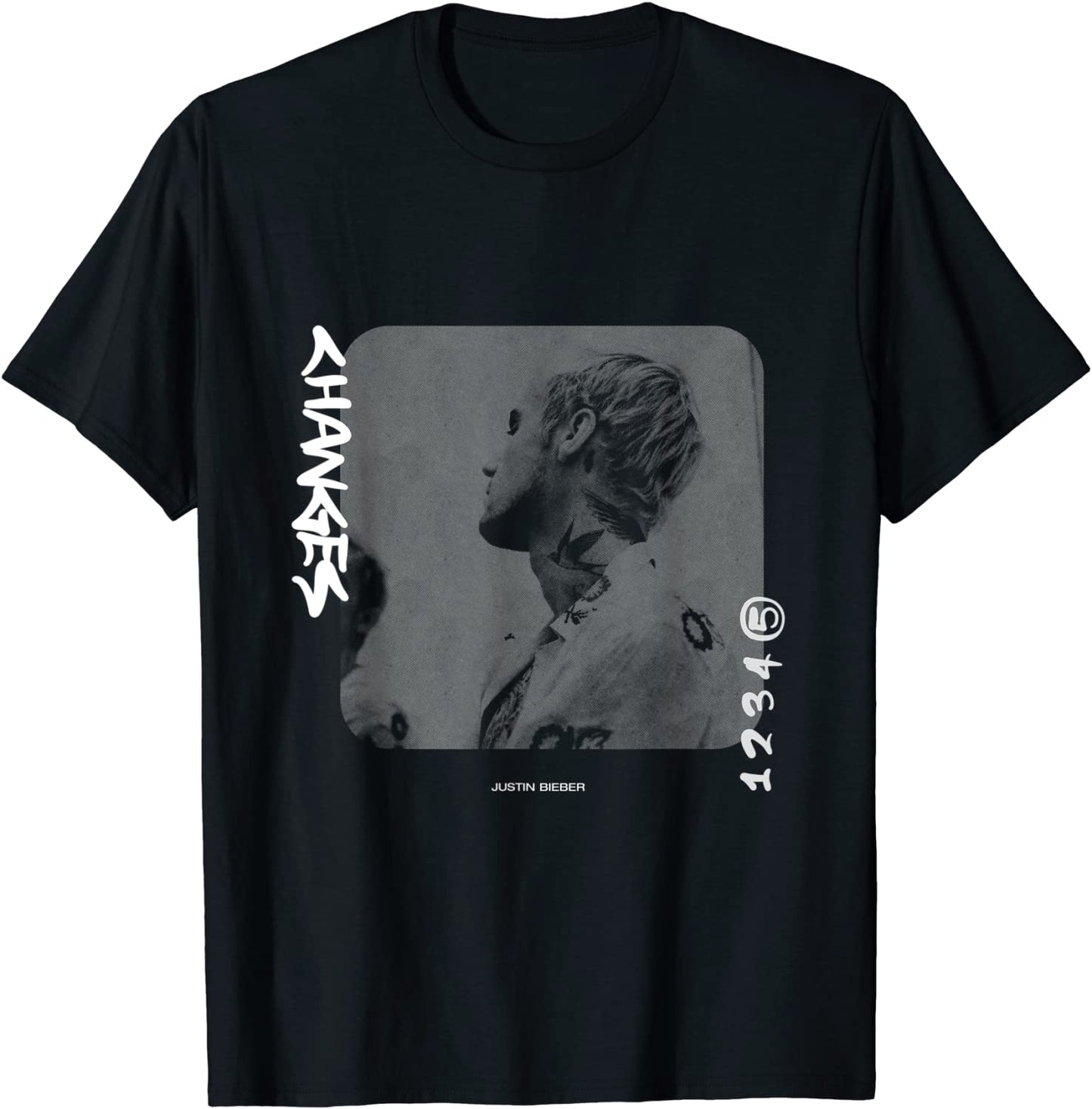 Justin Bieber Changes T-Shirt