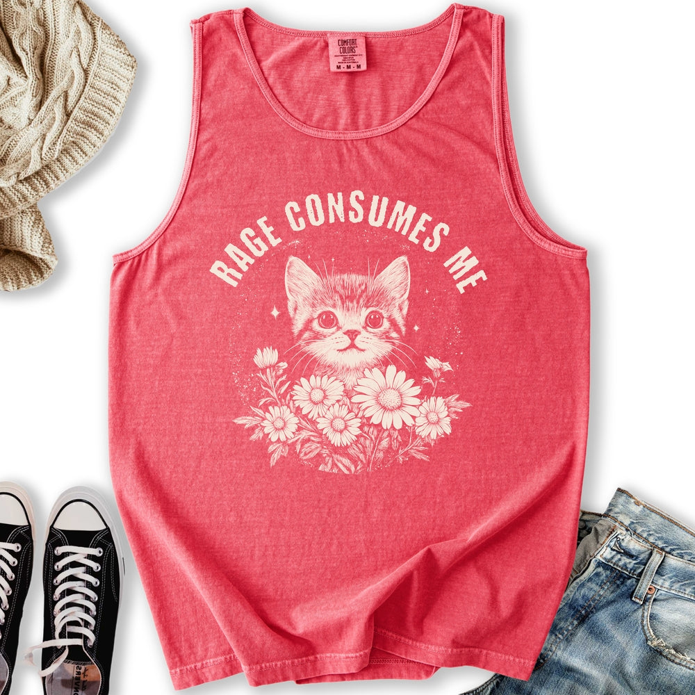 Rage Consumes Me Tank Tee Designer Fashion
