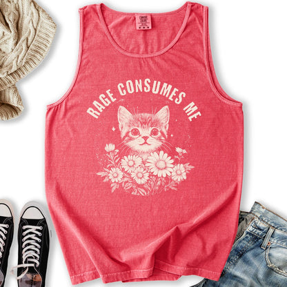 Rage Consumes Me Tank Tee Designer Fashion