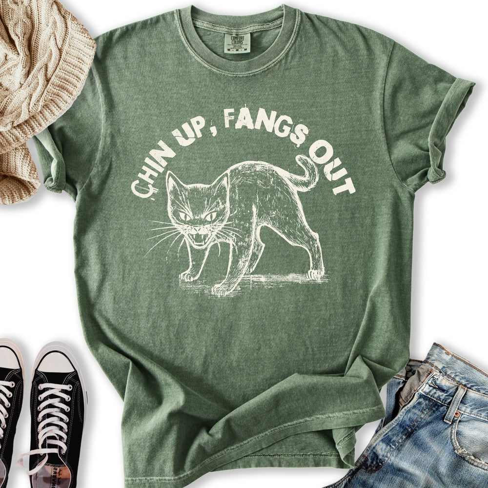 Chin Up Fangs Out T Long Sleeve Authentic Apparel