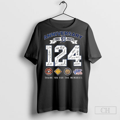 124 Years Detroit Tigers Anniversary 1901 2025 Hoodie Modern Merch