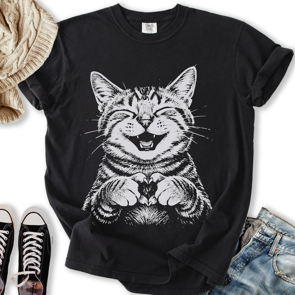Cat Love Heart T Tee Unique Outfit