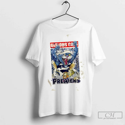 2025 Afl Geelong Cats Mascot Premier Sweatshirt Vintage Style