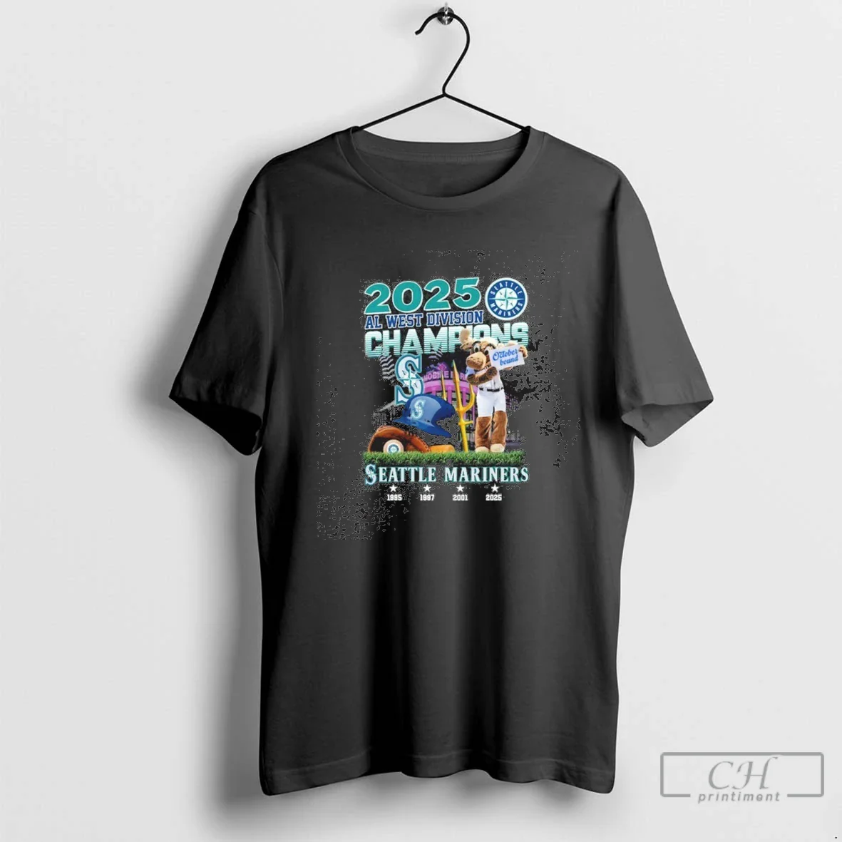 2025 Al West Division Champions Seattle Mariners TShirt Modern Apparel