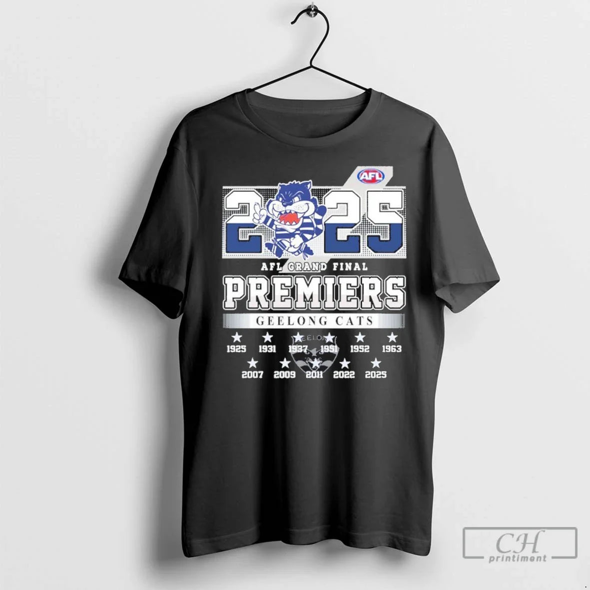 2025 Geelong Cats Afl Premiers T Shirts Sweatshirt Premium Outfit