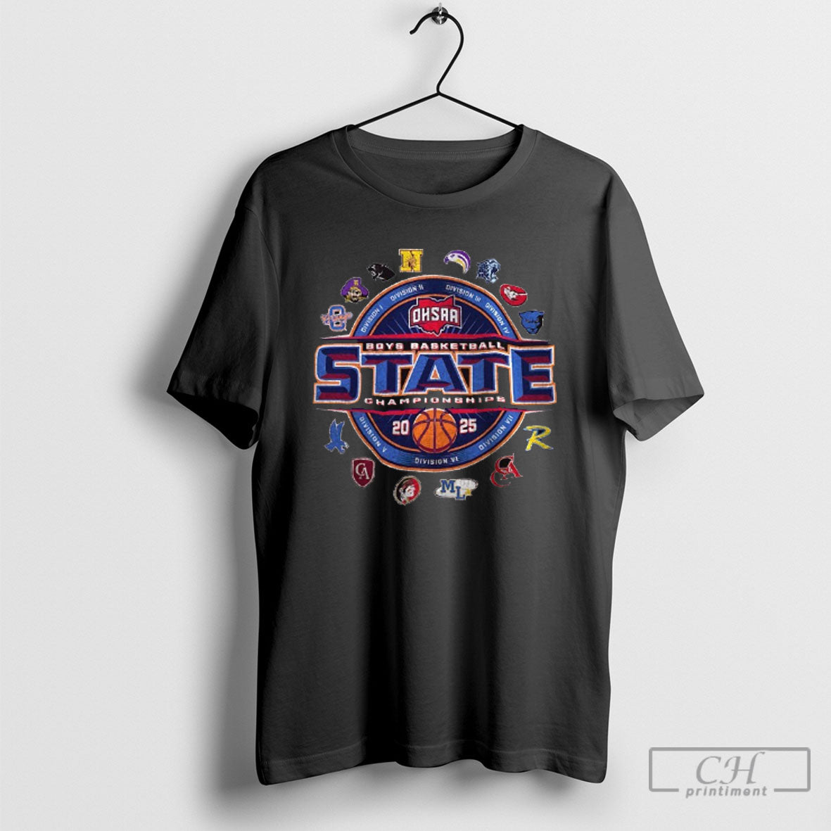 2025 Ohsaa Basketball State Championships Logo Shirt Retro Fashion
