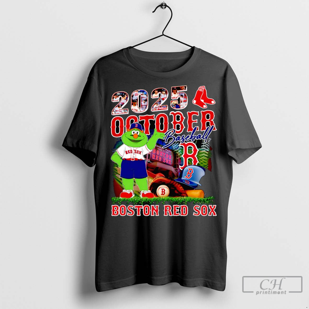 2025 October Baseball Boston Red Sox Mascot T Shirts Jpg Shirt