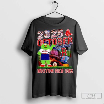 2025 October Baseball Boston Red Sox Mascot T Shirts Jpg Shirt