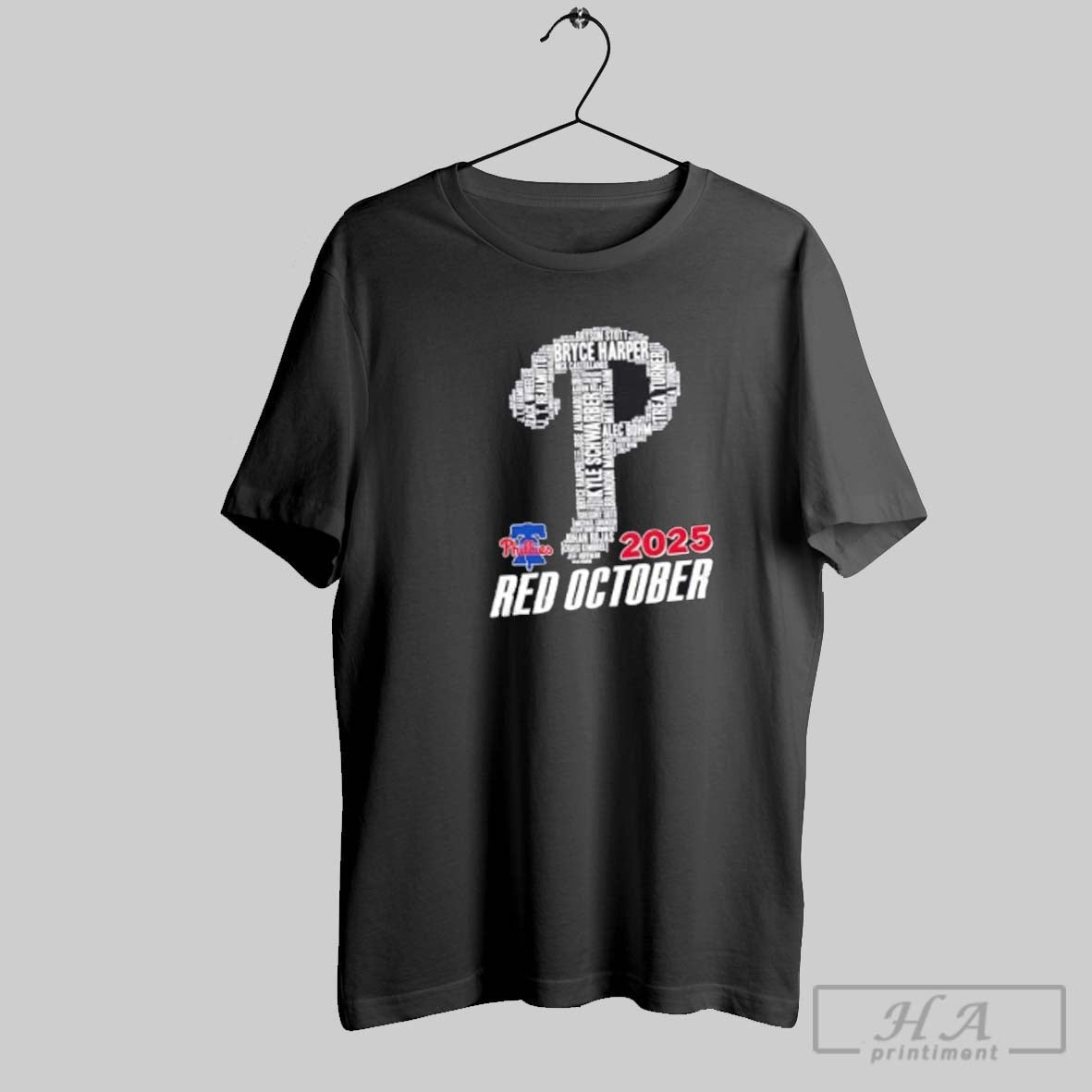 2025 Red October Philadelphia Phillies All Names Logo Sweatshirt