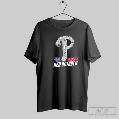2025 Red October Philadelphia Phillies All Names Logo Sweatshirt