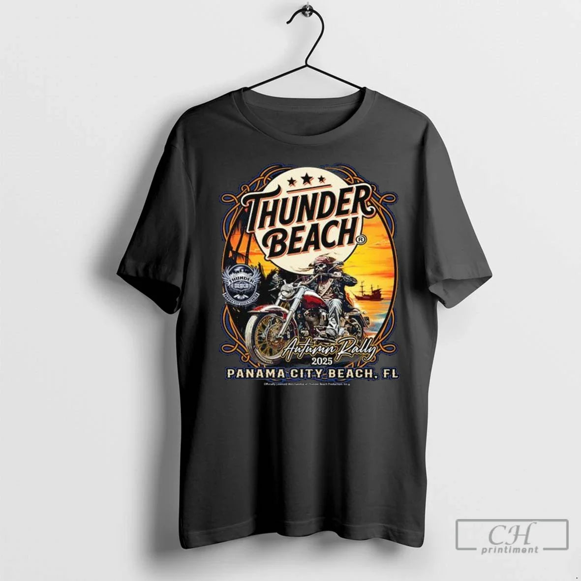 2025 Thunder Autumn Rally Biker Pirate Long Sleve T Shirts TShirt